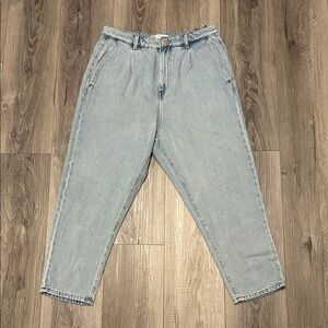 Zara Cropped Blue Denim Jeans